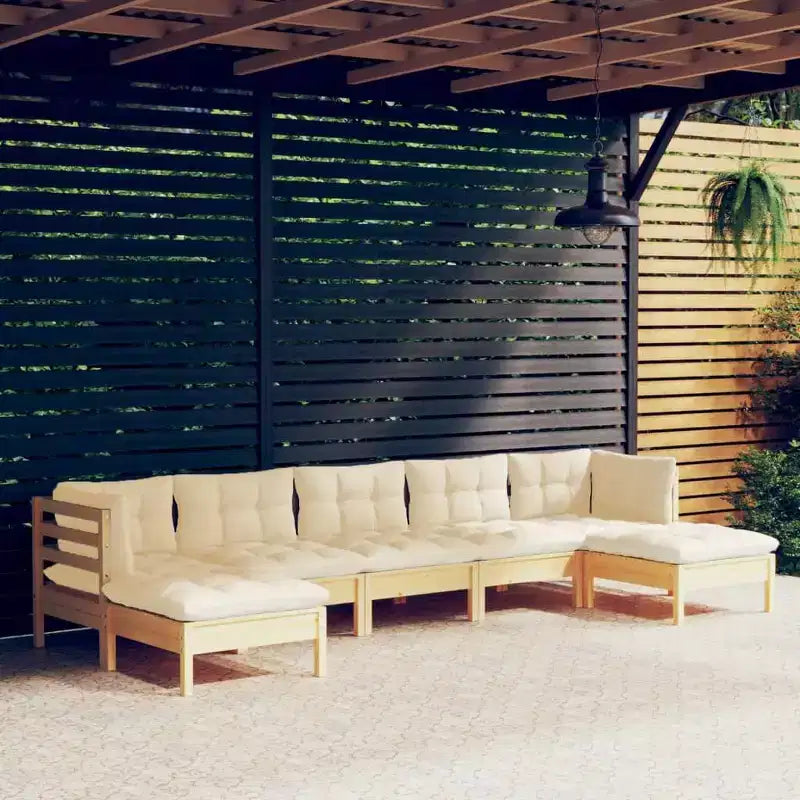 vidaXL Modulares Garten-Loungesofa mit Kissen in verschiedenen Farben