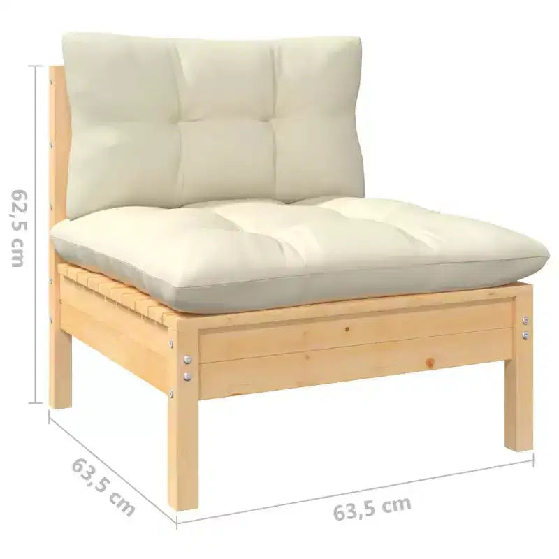 vidaXL Modulares Garten-Loungesofa mit Kissen in verschiedenen Farben