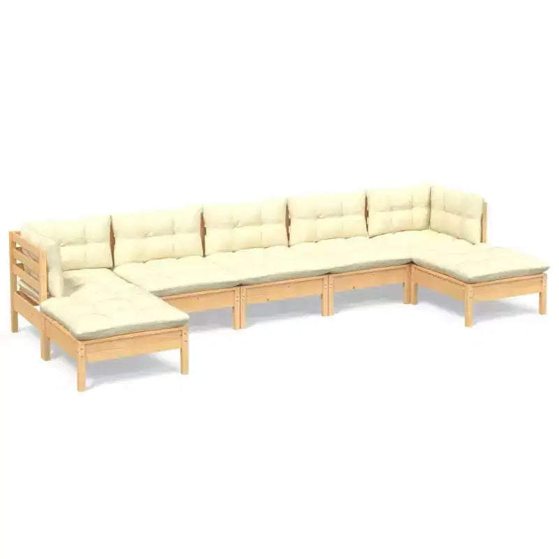 vidaXL Modulares Garten-Loungesofa mit Kissen in verschiedenen Farben