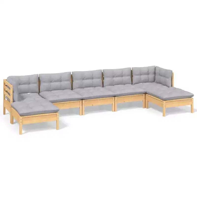 vidaXL Modular Patio Lounge Set with Cushions in Various Colors