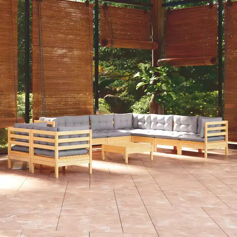 vidaXL Modulares Garten-Lounge-Set mit Kissen in verschiedenen Farben