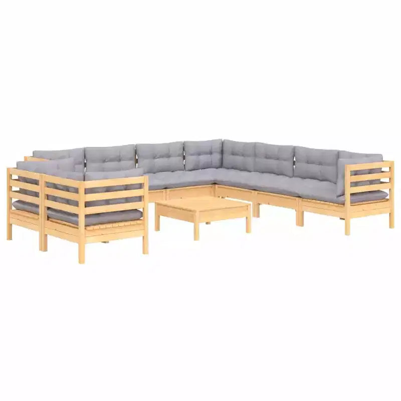 vidaXL Modulares Garten-Lounge-Set mit Kissen in verschiedenen Farben