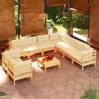 vidaXL Modulares Garten-Lounge-Set mit Kissen in verschiedenen Farben