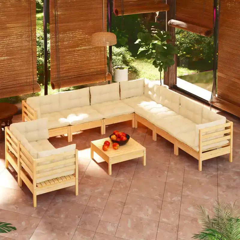 vidaXL Modulares Garten-Lounge-Set mit Kissen in verschiedenen Farben