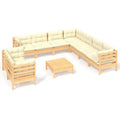 vidaXL Modulares Garten-Lounge-Set mit Kissen in verschiedenen Farben