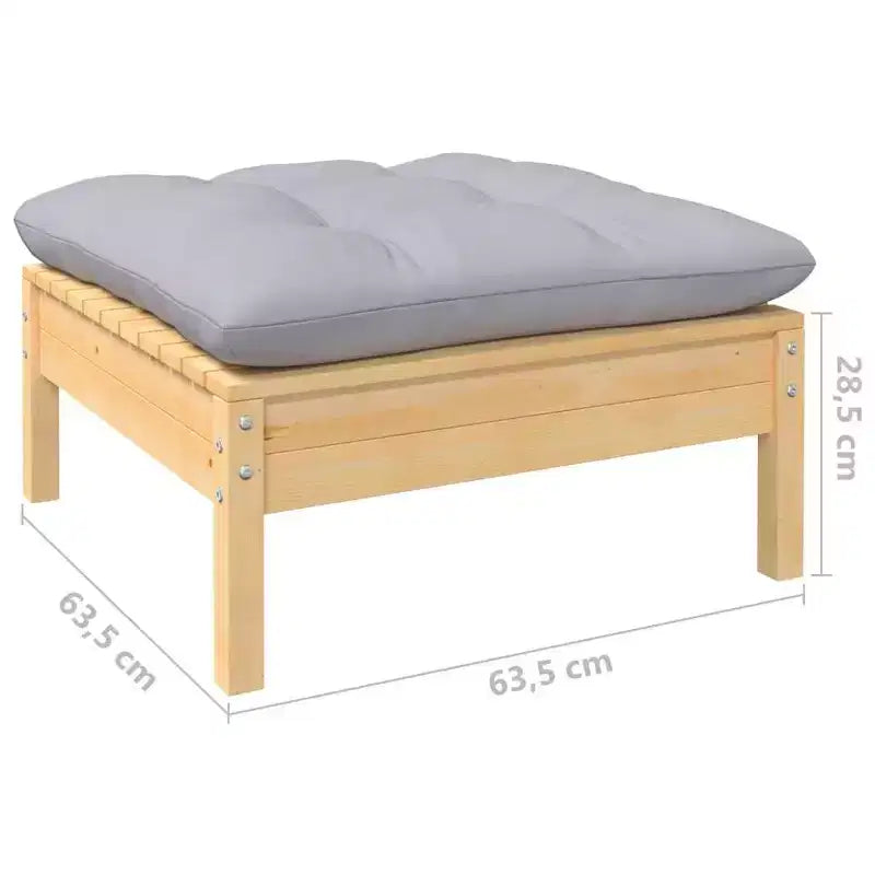 vidaXL Outdoor Lounge-Set mit Kissen - Massives Kiefernholz-Design