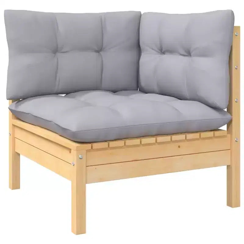 vidaXL Modulares Garten-Lounge-Set – Kiefer Massiv, Kissen
