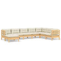 vidaXL Modulares Garten-Lounge-Set – Kiefer Massiv, Kissen