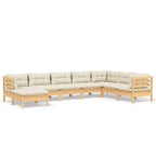 vidaXL Modulares Garten-Lounge-Set – Kiefer Massiv, Kissen