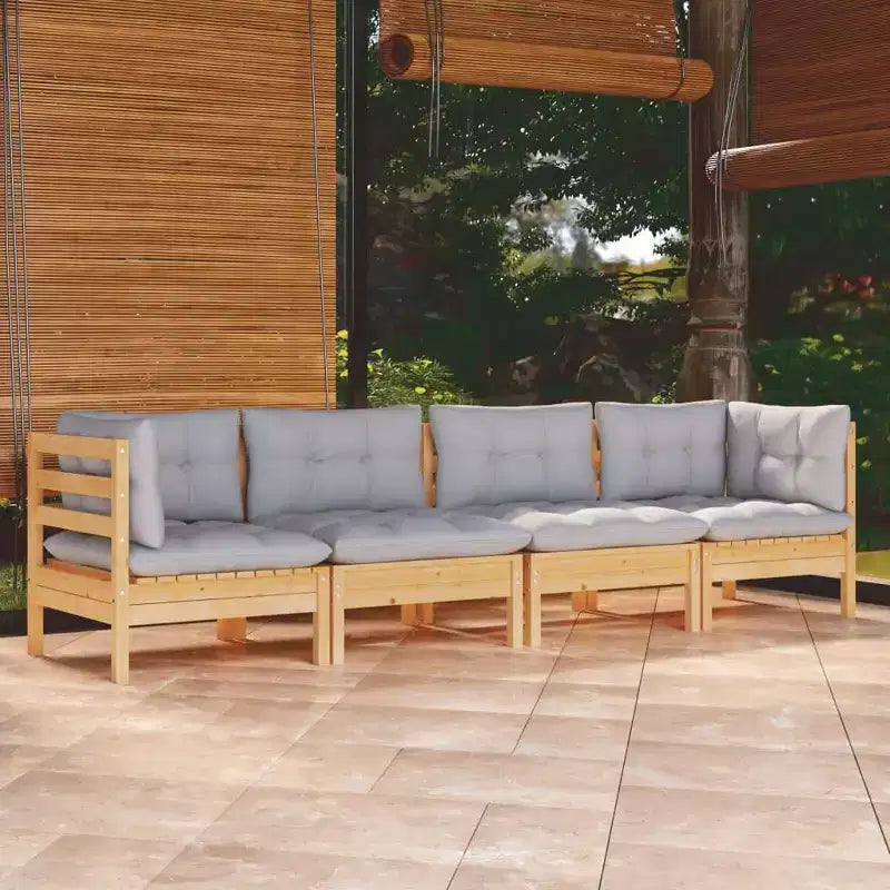 vidaXL Outdoor-Lounge-Set mit Kissen in verschiedenen Farben