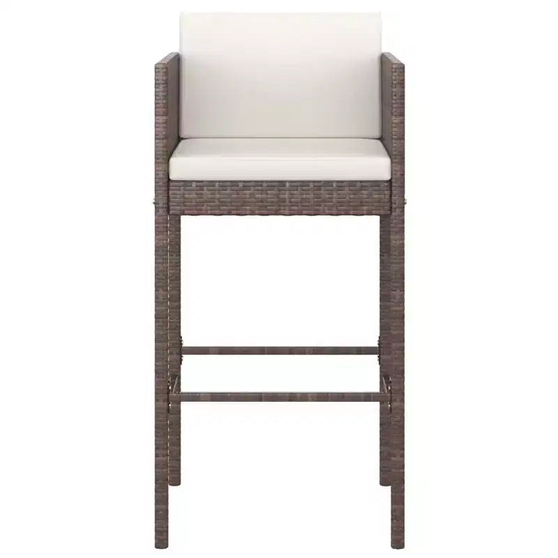 vidaXL Gartenbar-Set mit Kissen Polyrattan-Sitz 3/Mehrfarbig