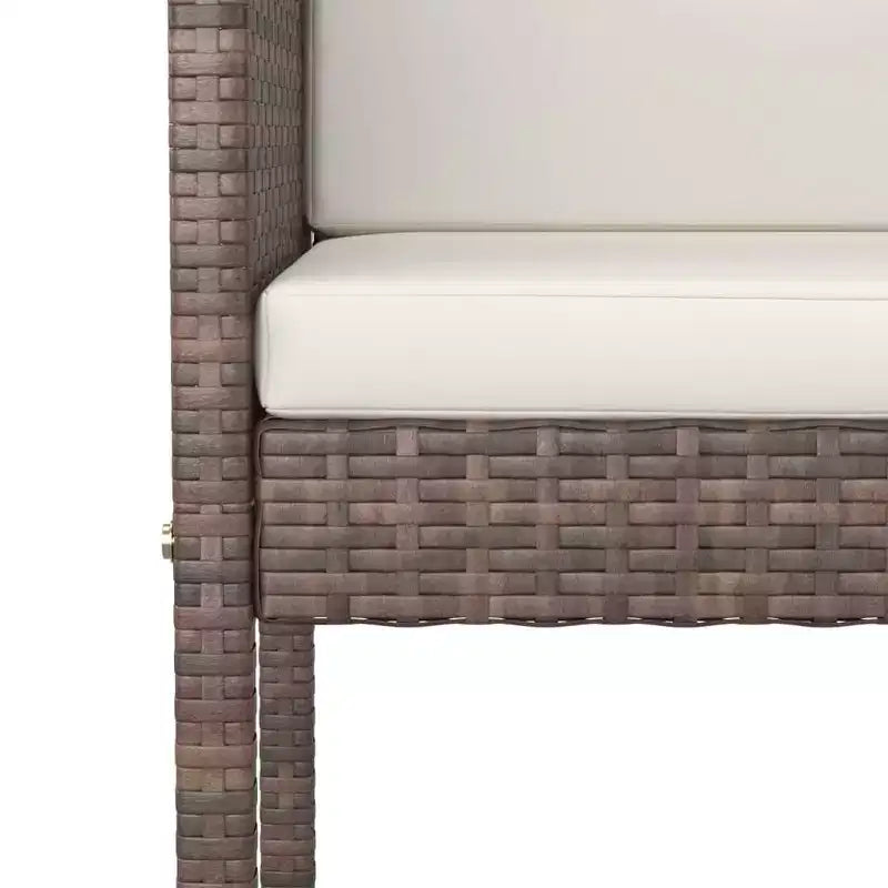 vidaXL Gartenbar-Set mit Kissen Polyrattan-Sitz 3/Mehrfarbig