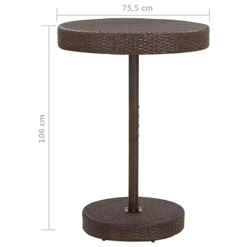 vidaXL Gartenbar-Set mit Kissen Polyrattan-Sitz 3/Mehrfarbig