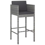 vidaXL Gartenbar-Set mit Kissen Polyrattan-Sitz 3/Mehrfarbig