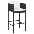 vidaXL Gartenbar-Set mit Kissen Polyrattan-Sitz 3/Mehrfarbig