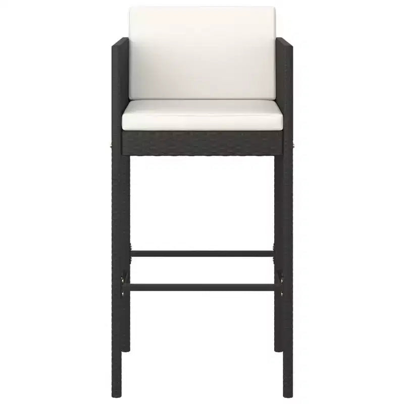 vidaXL Gartenbar-Set mit Kissen Polyrattan-Sitz 3/Mehrfarbig