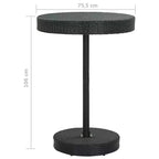 vidaXL Gartenbar-Set mit Kissen Polyrattan-Sitz 3/Mehrfarbig