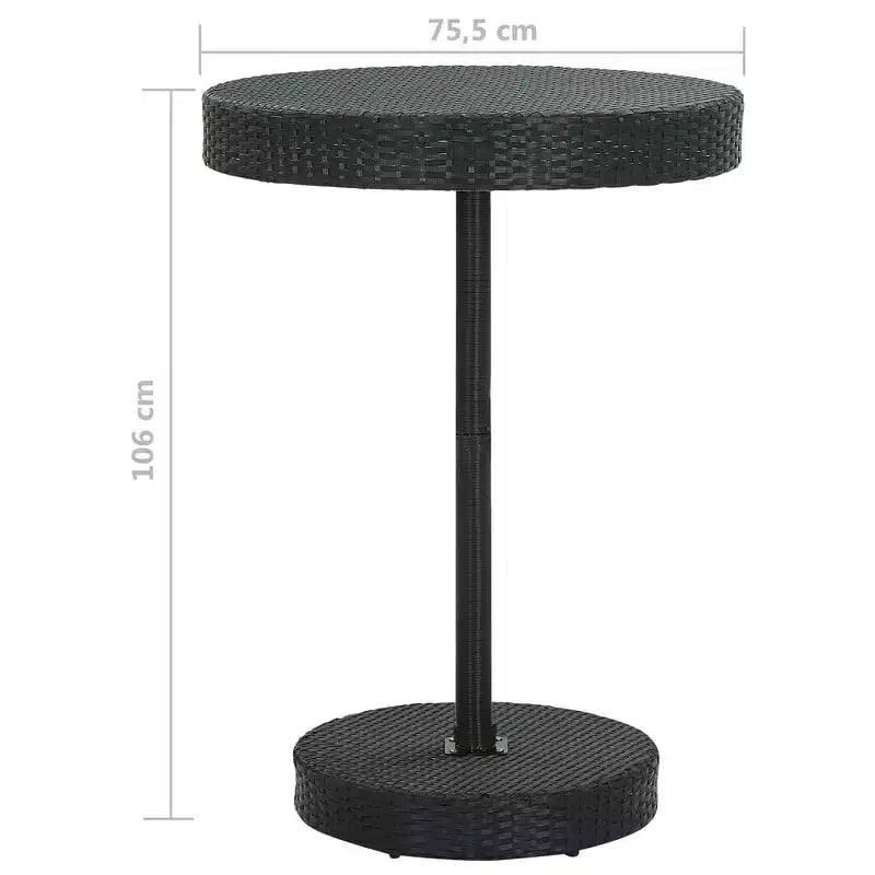 vidaXL Gartenbar-Set mit Kissen Polyrattan-Sitz 3/Mehrfarbig