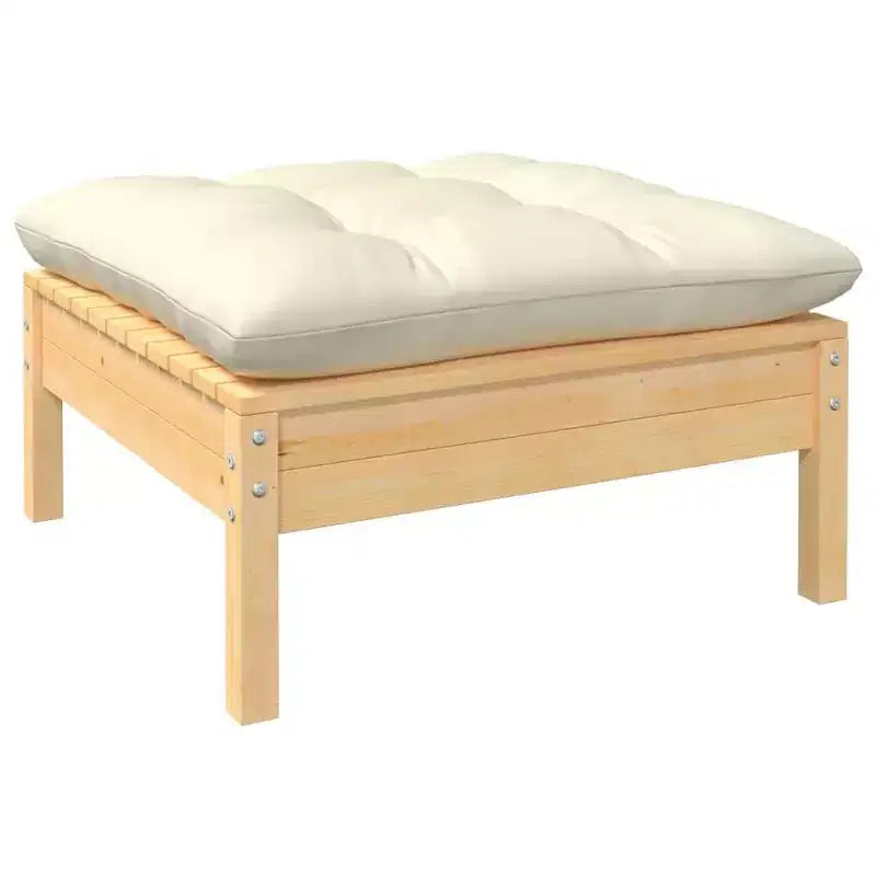 vidaXL Massives Kiefernholz Lounge-Set mit Kissen, mehrere Farben