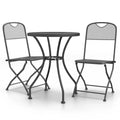 vidaXL Garden Dining Set with Expanded Metal Mesh in Anthracite