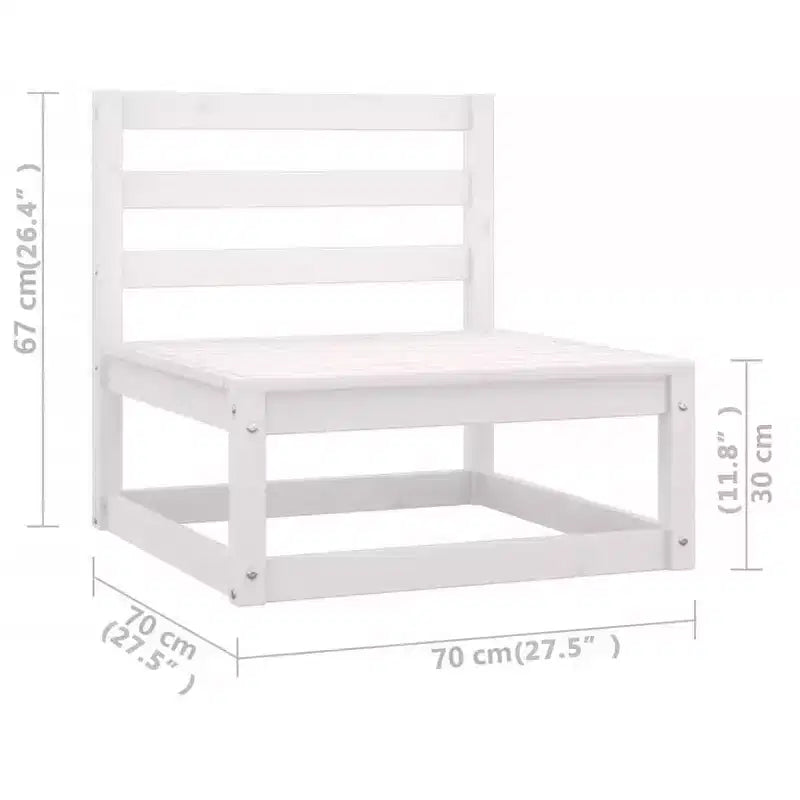 vidaXL Modulares Garten-Lounge-Set mit Kissen – Kiefer massiv und wetterbeständiger Stoff