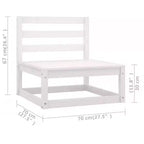 vidaXL Modulares Garten-Lounge-Set mit Kissen – Kiefer massiv und wetterbeständiger Stoff