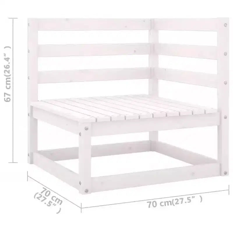 vidaXL Modulares Garten-Lounge-Set mit Kissen – Kiefer massiv und wetterbeständiger Stoff