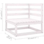 vidaXL Modulares Garten-Lounge-Set mit Kissen – Kiefer massiv und wetterbeständiger Stoff
