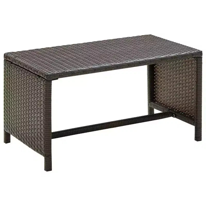 vidaXL Loungesofa-Set PE-Rattan, pulverbeschichteter Stahl, Polyester Mittel
