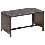 vidaXL Loungesofa-Set PE-Rattan, pulverbeschichteter Stahl, Polyester Mittel