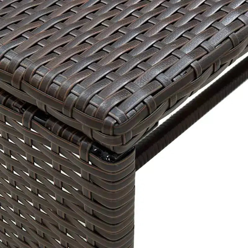 vidaXL Loungesofa-Set PE-Rattan, pulverbeschichteter Stahl, Polyester Mittel