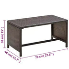 vidaXL Loungesofa-Set PE-Rattan, pulverbeschichteter Stahl, Polyester Mittel