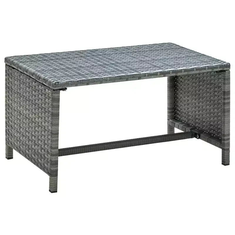 vidaXL Loungesofa-Set PE-Rattan, pulverbeschichteter Stahl, Polyester Mittel