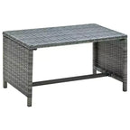 vidaXL Loungesofa-Set PE-Rattan, pulverbeschichteter Stahl, Polyester Mittel