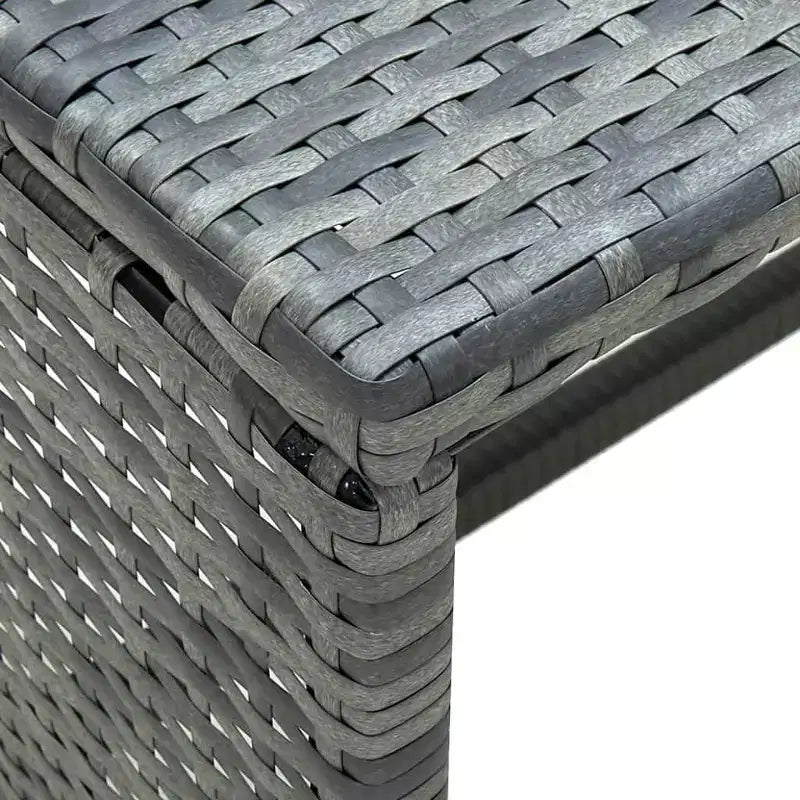 vidaXL Loungesofa-Set PE-Rattan, pulverbeschichteter Stahl, Polyester Mittel