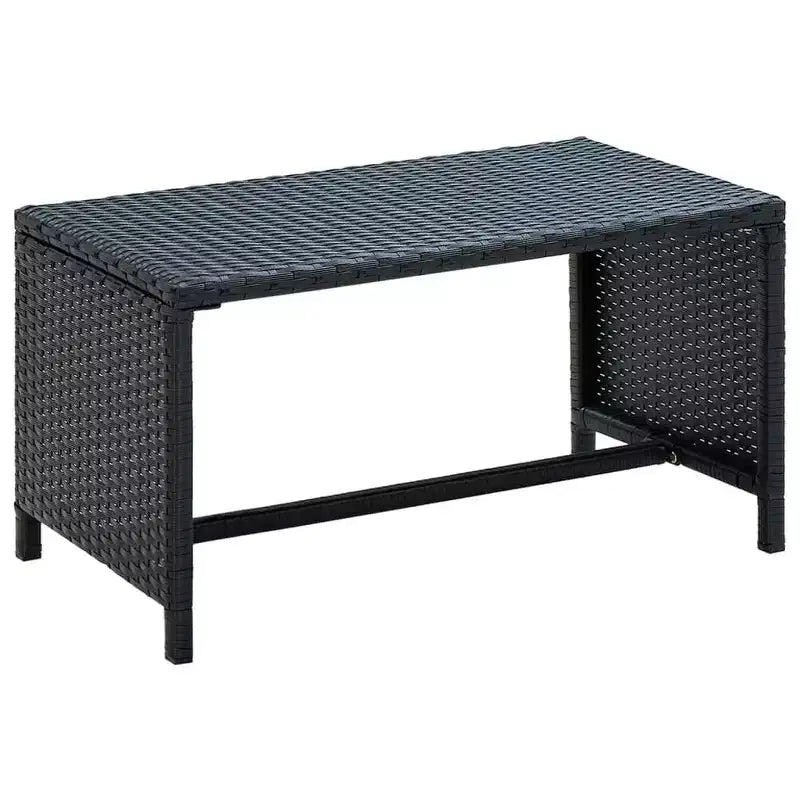vidaXL Loungesofa-Set PE-Rattan, pulverbeschichteter Stahl, Polyester Mittel