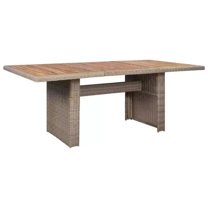 vidaXL Terrassen-Essgruppe Outdoor-Tisch und -Stühle Möbelset Polyrattan
