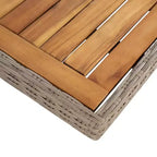 vidaXL Terrassen-Essgruppe Outdoor-Tisch und -Stühle Möbelset Polyrattan