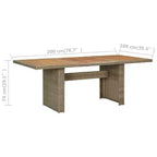 vidaXL Terrassen-Essgruppe Outdoor-Tisch und -Stühle Möbelset Polyrattan