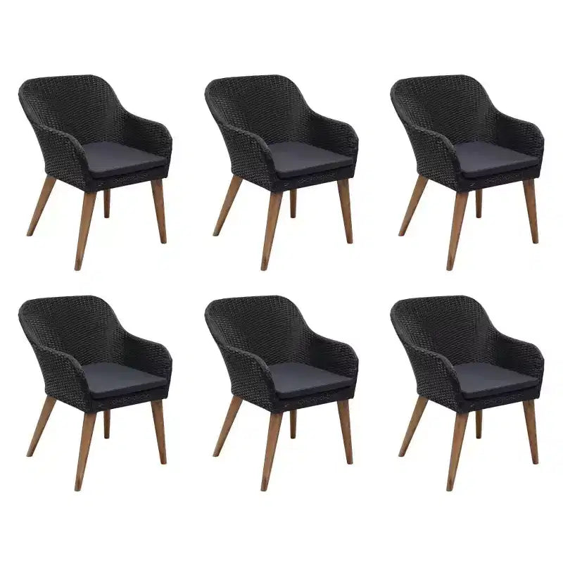 vidaXL Terrassen-Essgruppe Outdoor-Tisch und -Stühle Möbelset Polyrattan