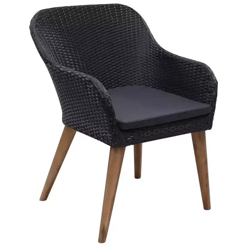 vidaXL Terrassen-Essgruppe Outdoor-Tisch und -Stühle Möbelset Polyrattan