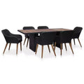 vidaXL Terrassen-Essgruppe Outdoor-Tisch und -Stühle Möbelset Polyrattan