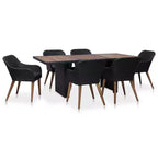vidaXL Terrassen-Essgruppe Outdoor-Tisch und -Stühle Möbelset Polyrattan