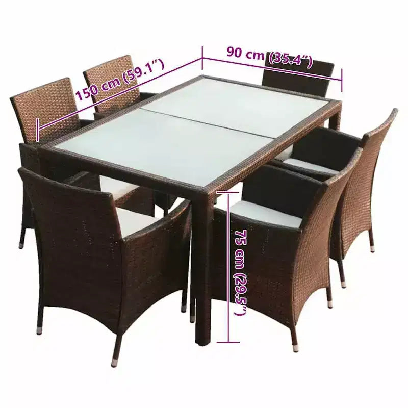 vidaXL Outdoor-Essgruppe