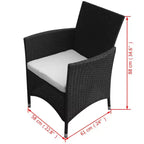 vidaXL Outdoor-Essgruppe