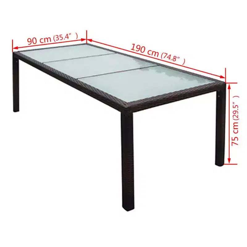 vidaXL Outdoor-Essgruppe