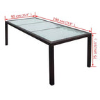 vidaXL Outdoor-Essgruppe