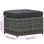 vidaXL Gartenmöbel-Set Sitzgruppe mit Tisch Rattan