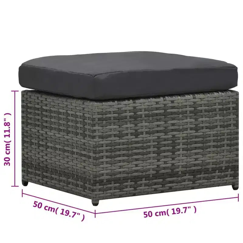vidaXL Gartenmöbel-Set Sitzgruppe mit Tisch Rattan