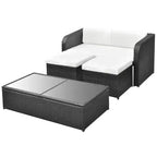 vidaXL Gartenmöbel-Set Sitzgruppe mit Tisch Rattan